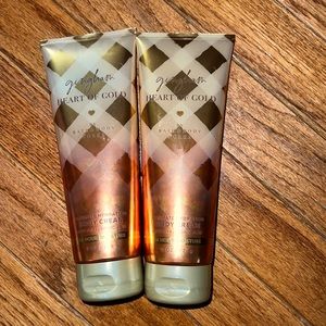 BBW Gingham heart of gold BODY CREAM 2pc set